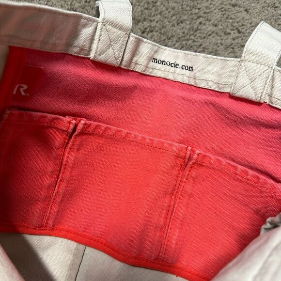 Monocle Magazine Canvas Tote Bag w/ Zippered Side Pocket - Picture 9 of 9